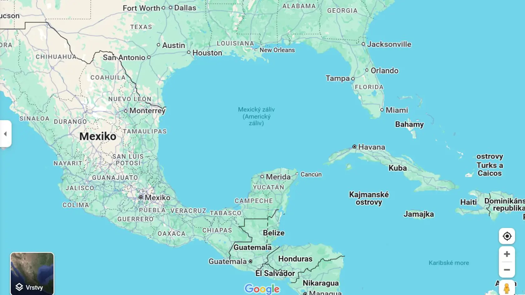Po novom sa za Mexickým zálivom európskym používateľom ukazuje v zátvorke aj nový názov Americký záliv.