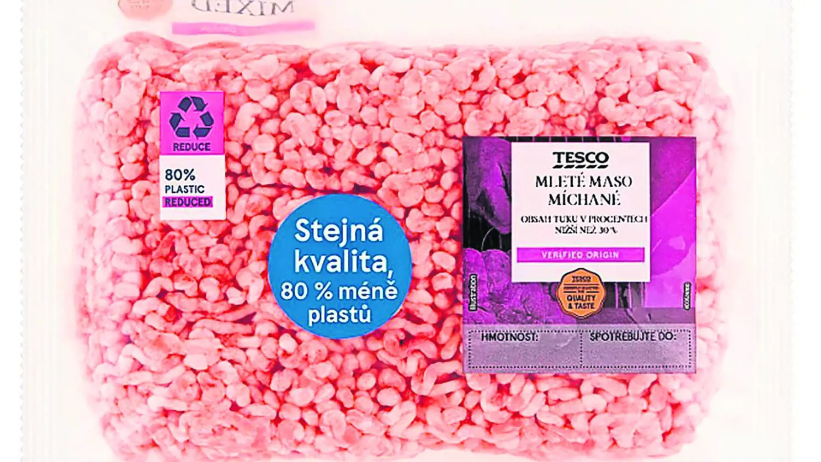 Nový ekologickejší obal na mleté mäso zoženiete v reťazci Tesco. 