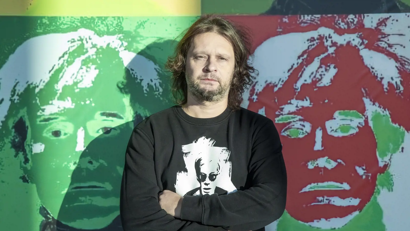 Riaditeľ Múzea moderného umenia Andyho Warhola v Medzilaborciach Mgr. Martin Cubjak na výstave v Galérii SPP.