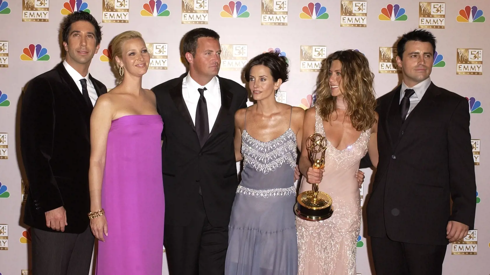 Jennifer Aniston, Lisa Kudrow, David Schwimmer, Matthew Perry, Courteney Cox, Matt LeBlanc.