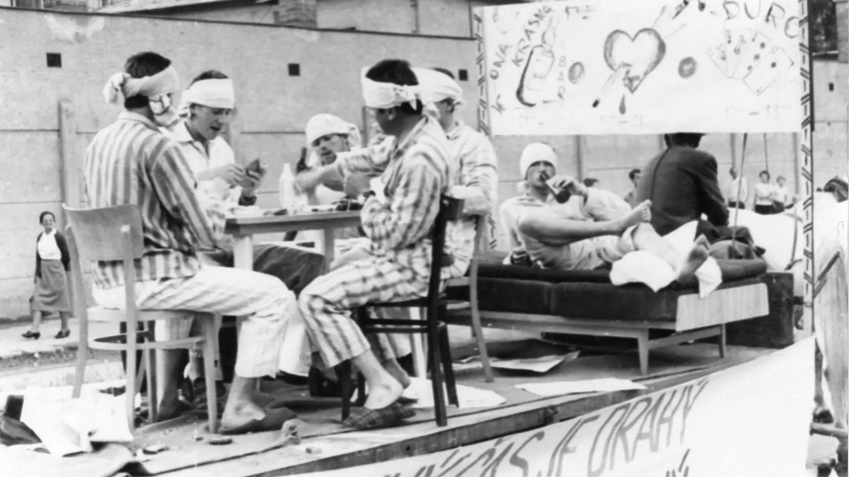 1959 František Mach: Veselá imatrikulácia na Slovenskej poľnohospodárskej univerzite v Nitre.