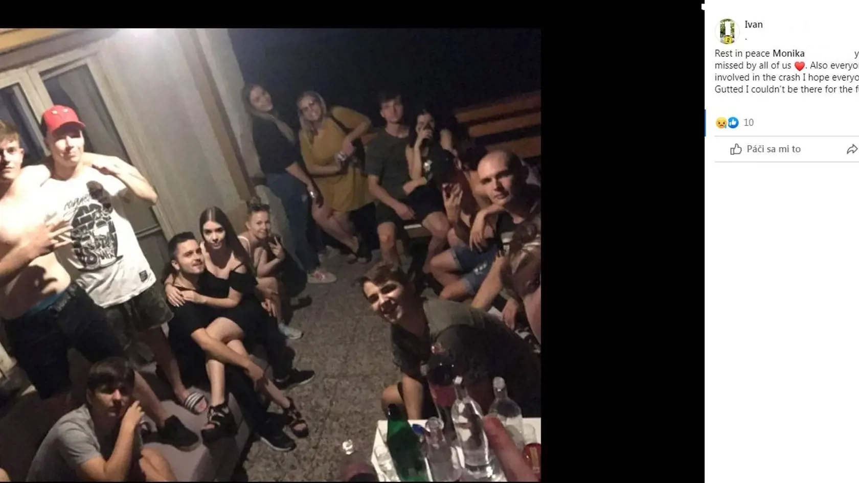 Kamaráti smútia za Monikou.