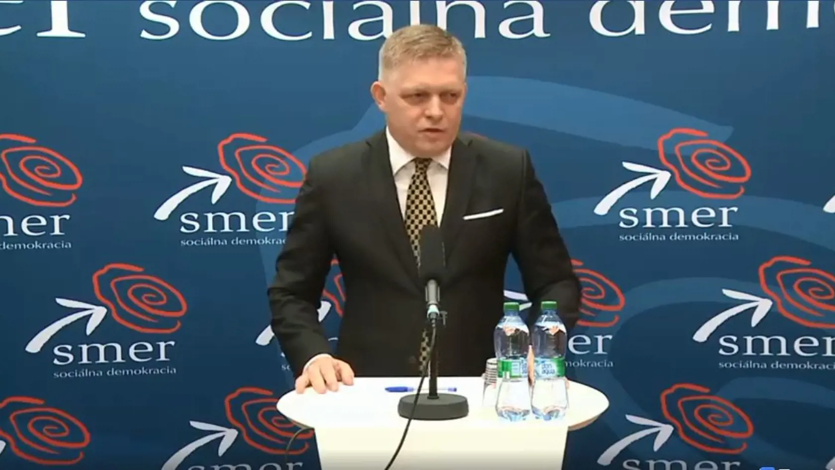 Róbert Fico na dnešnej tlačovke.