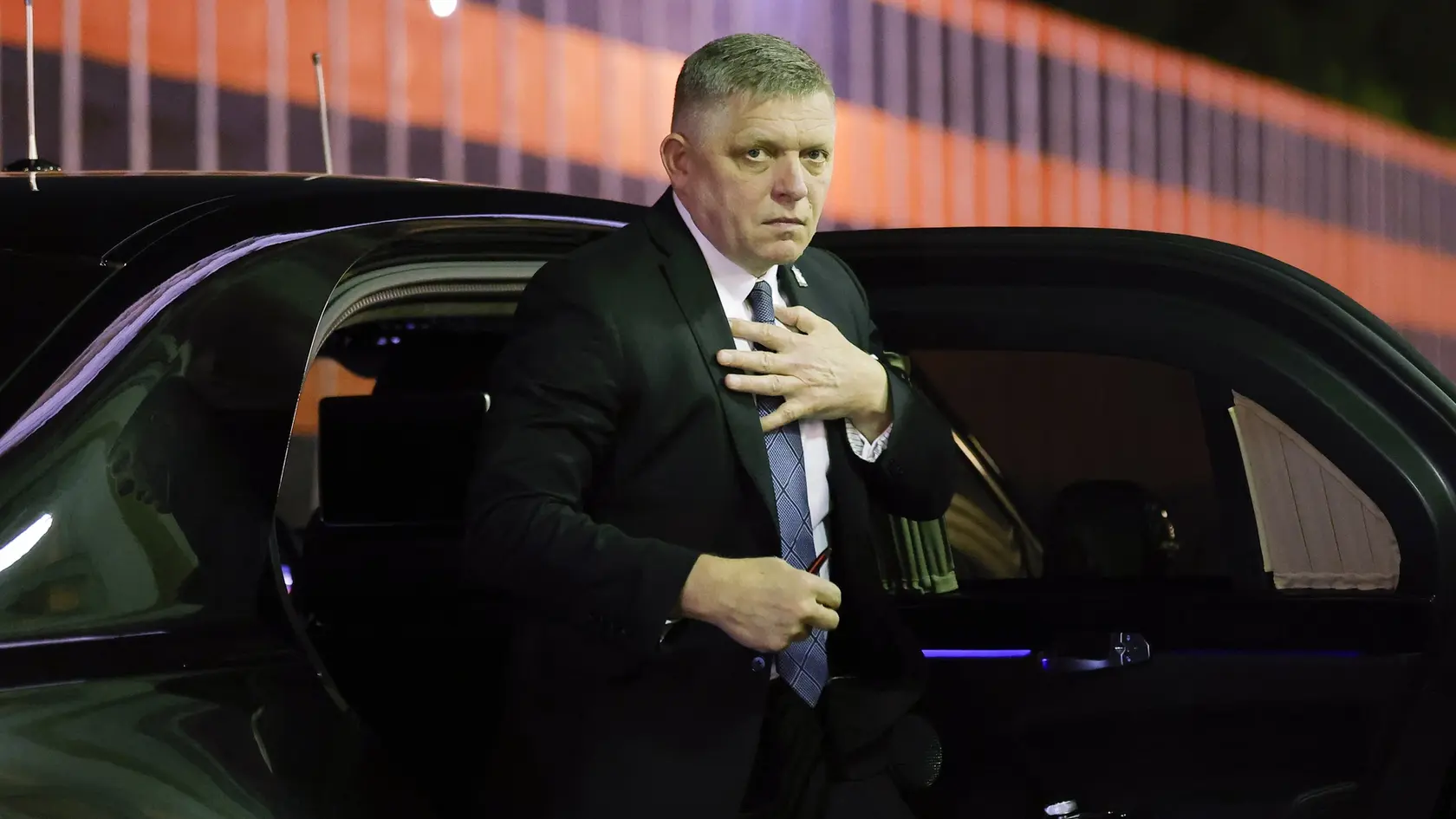 Premiér SR Robert Fico (Smer-SD) prichádza do Kremľa na stretnutie s ruským prezidentom Vladimirom Putinom pred vojenskou prehliadkou pri príležitosti osláv Dňa víťazstva nad fašizmom v Moskve 9. mája 2025.