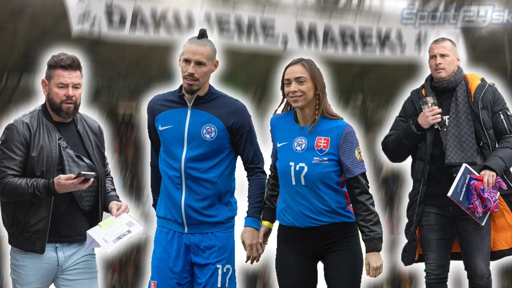 S Hamšíkom sa prišlo rozlúčiť na zápas proti Čile množstvo celebrít.
