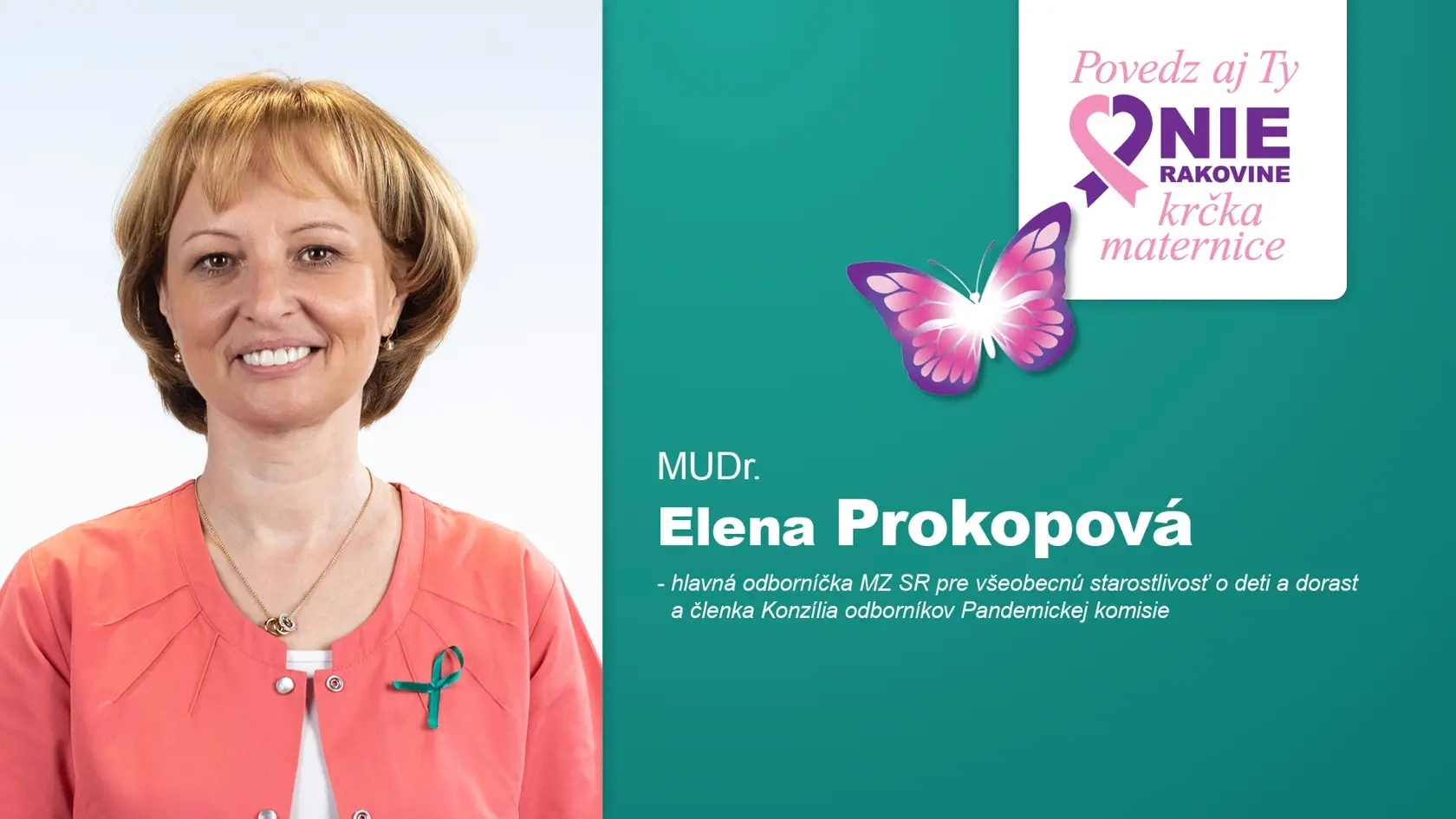 Pediatrička Elena Prokopová, hlavná odborníčka MZ SR pre všeobecnú starostlivosť o deti a dorast a členka Konzília odborníkov Pandemickej komisie.
