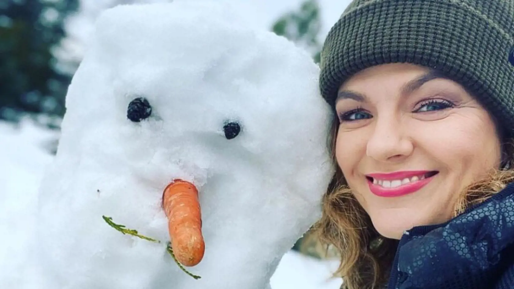 Marta Jandová si sneh naplno užila.