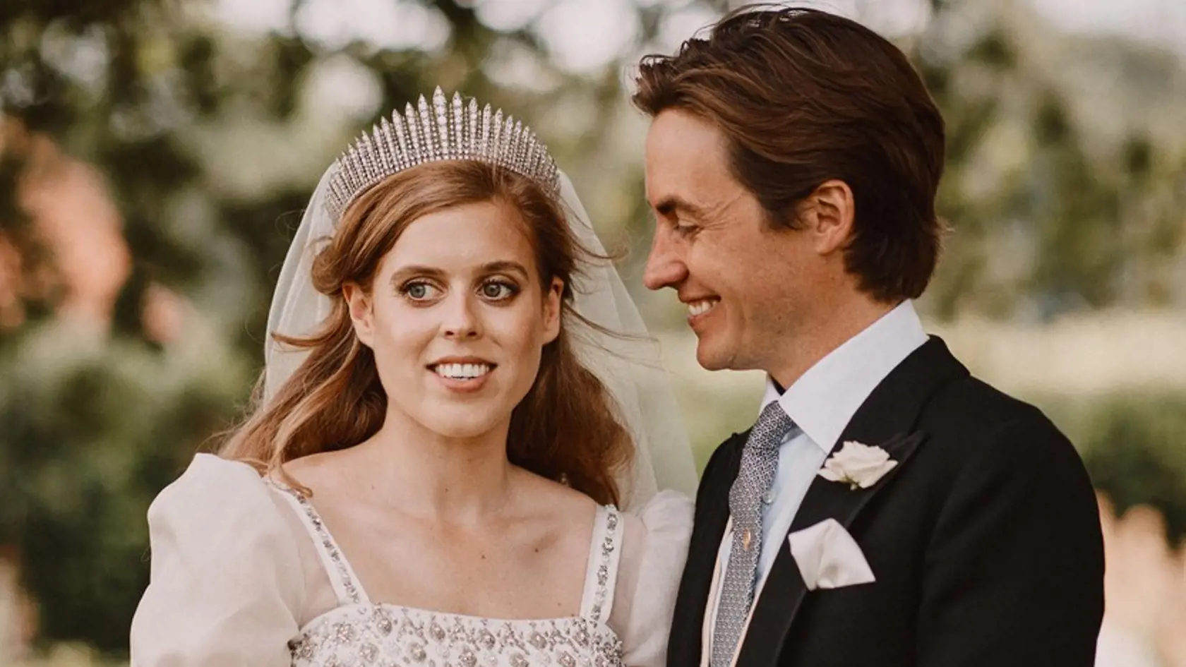 The wedding of Princess Beatrice and Edoardo Mapelli Mozzi, The Royal Chapel of All Saints at Royal Lodge, Windsor, UK - 18 Jul 2020
