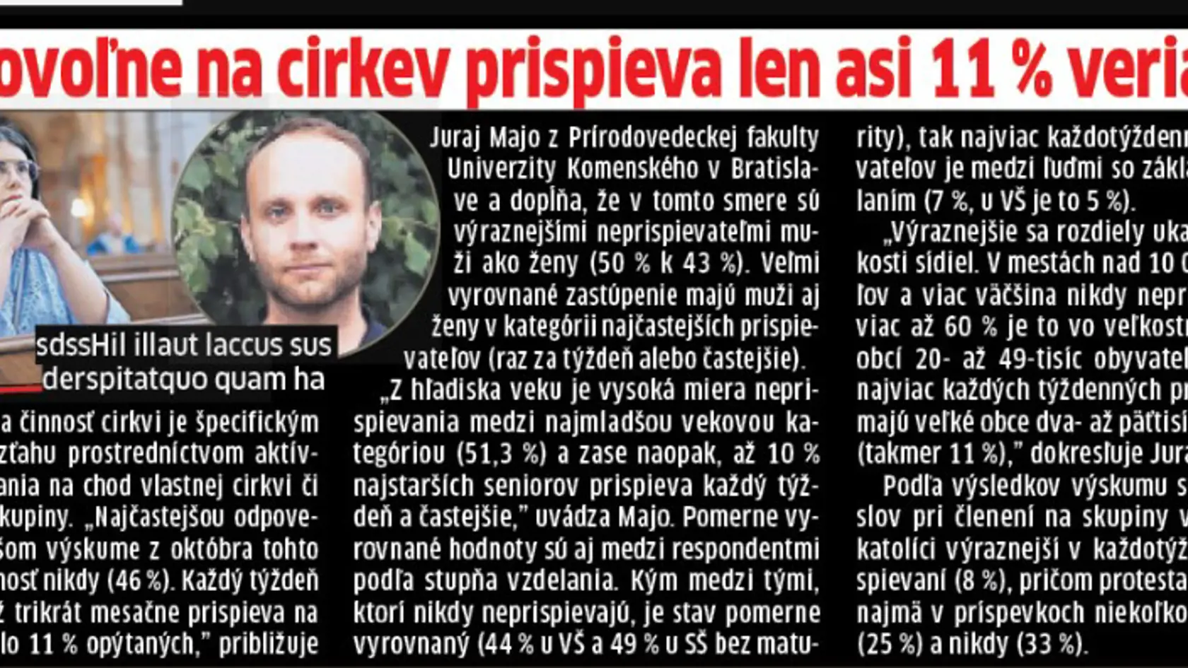 Na cirkev odmietame prispievať.