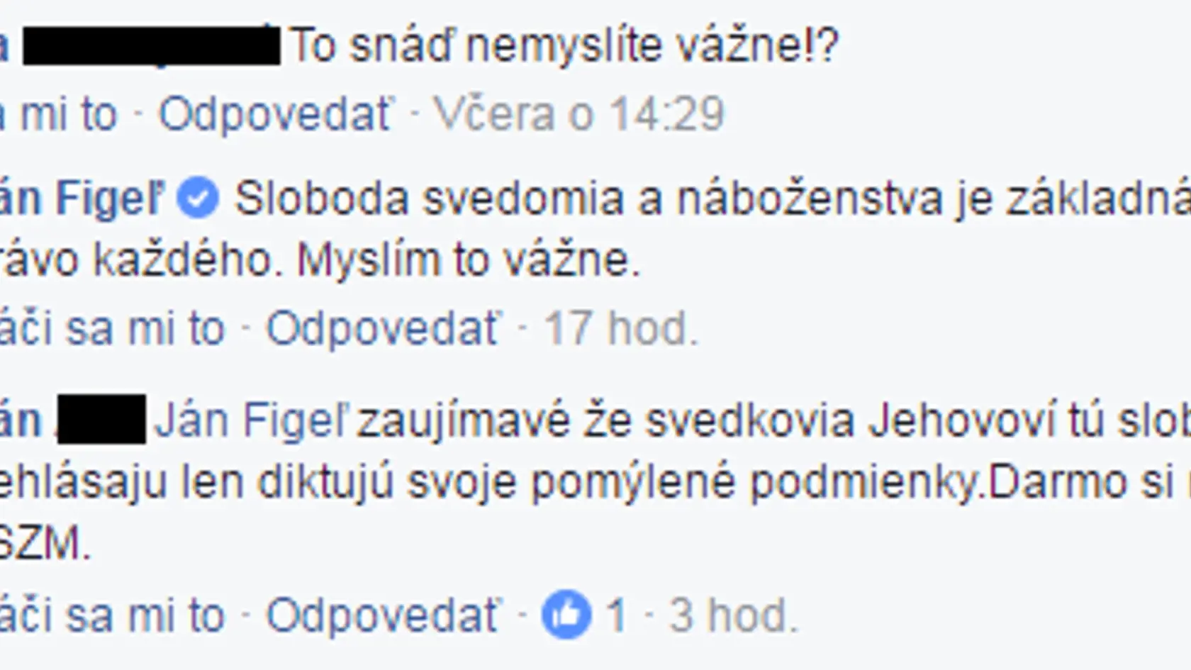 Väčšina ľudí s Figeľom nesúhlasila.