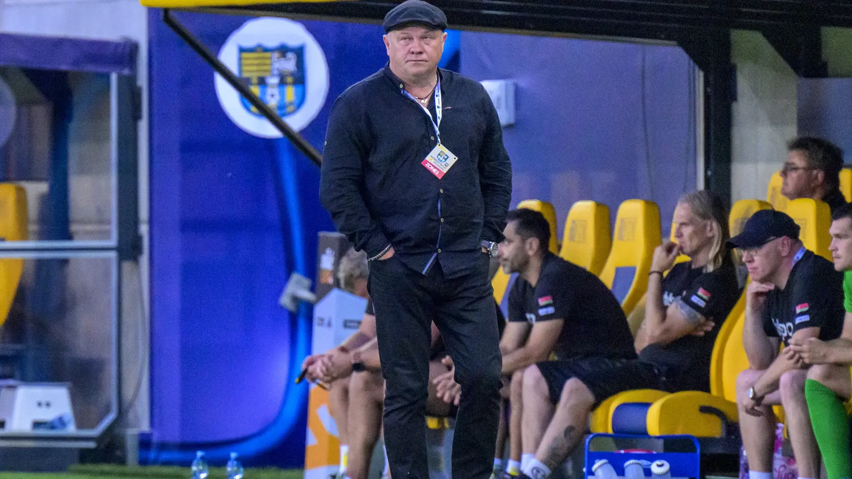 Na snímke hlavný tréner FC Neman Grodno Igor Kovalevič počas prvého zápasu 2. predkola futbalovej Konferenčnej ligy FC Košice - FC Neman Grodno.