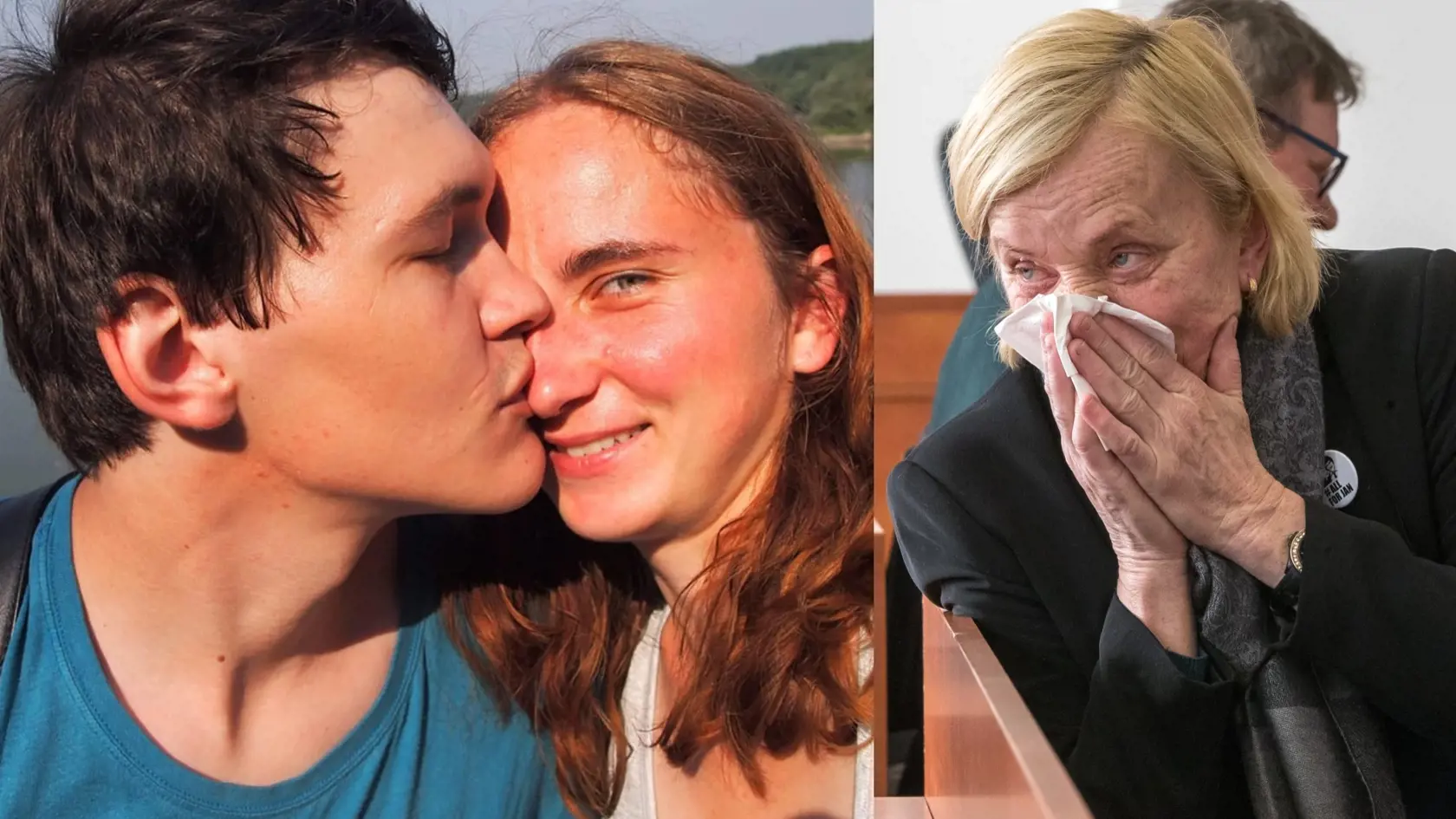 Pochovať deti je to najťažšie pre rodičov... Na fotke je Ján Kuciak so snúbenicou Martinou Kušnírovou a jej mama Zlatica Kušnírová.