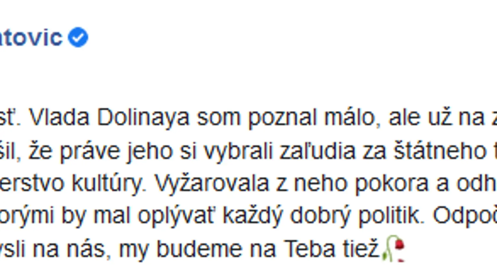 Facebookový status Igora Matoviča