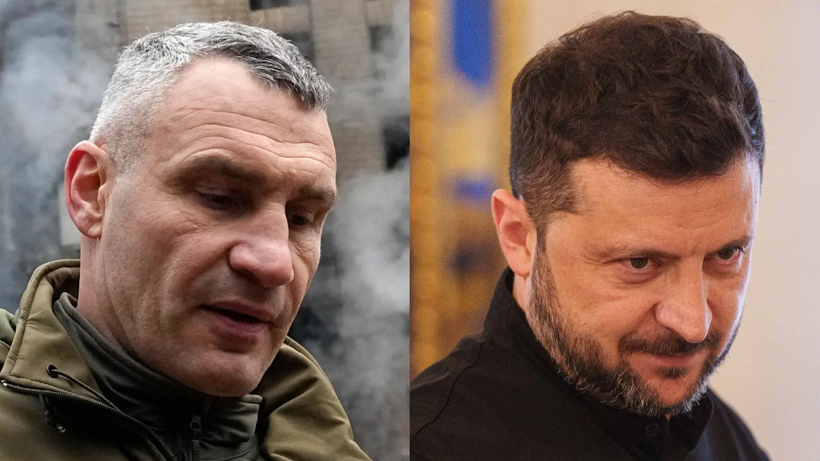 Vitalij Kličko a Volodymyr Zelenskyj.
