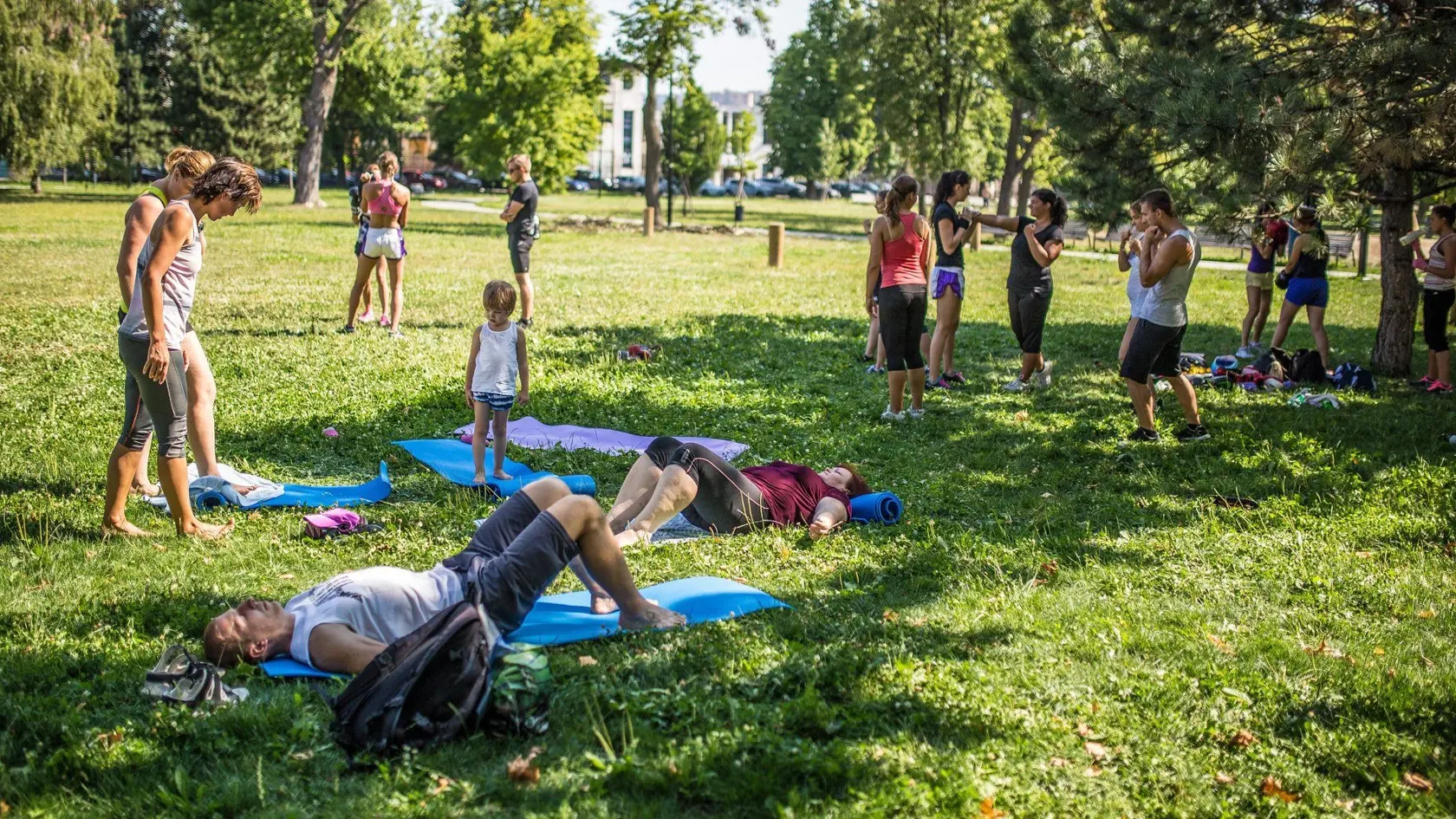 Cvičenie v Mestskom parku.