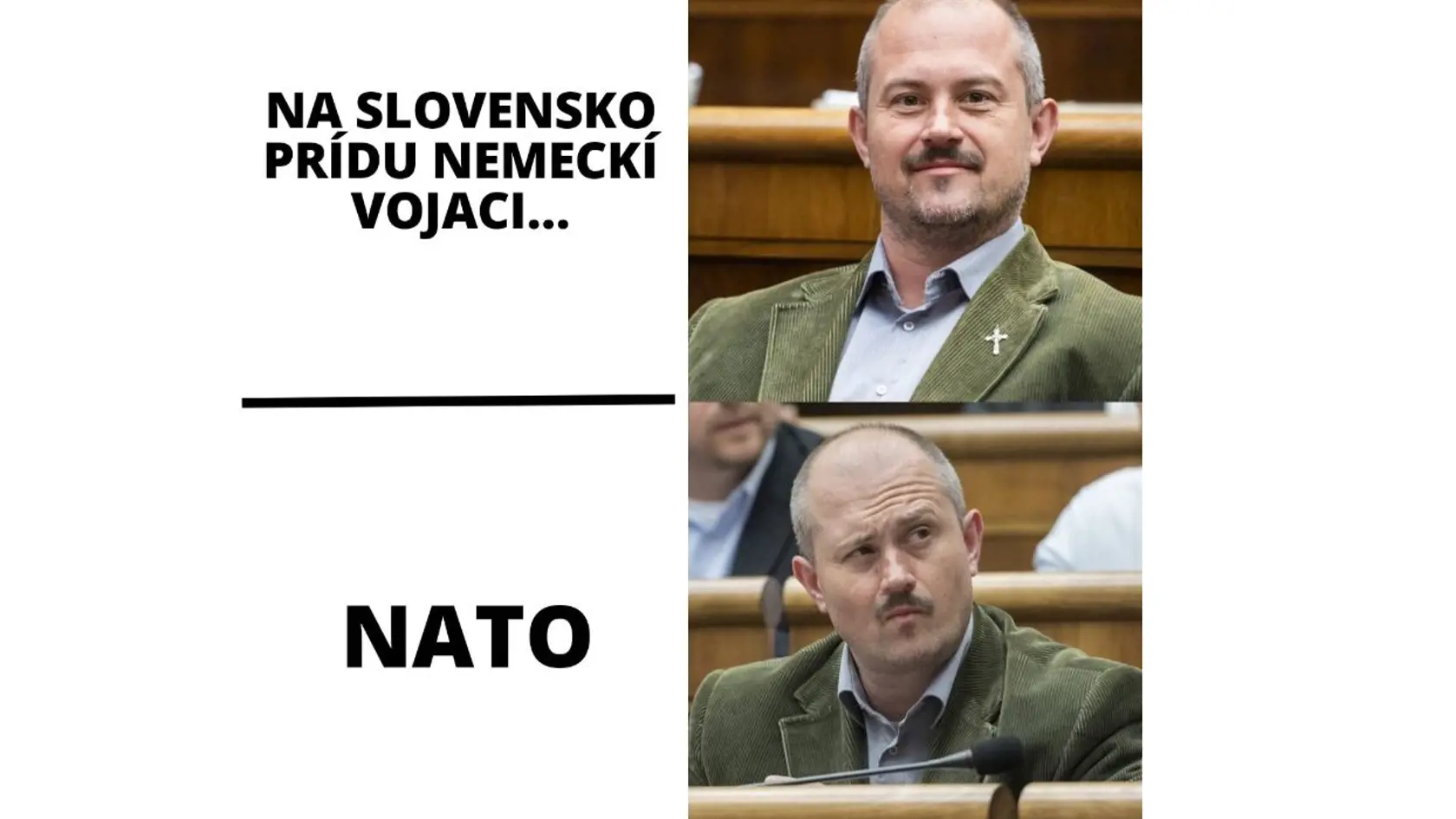 Marian Kotleba je povestný svojim radikalizmom. Podľa humoristov si doteraz neuvedomil, že v NATO je aj Nemecko.