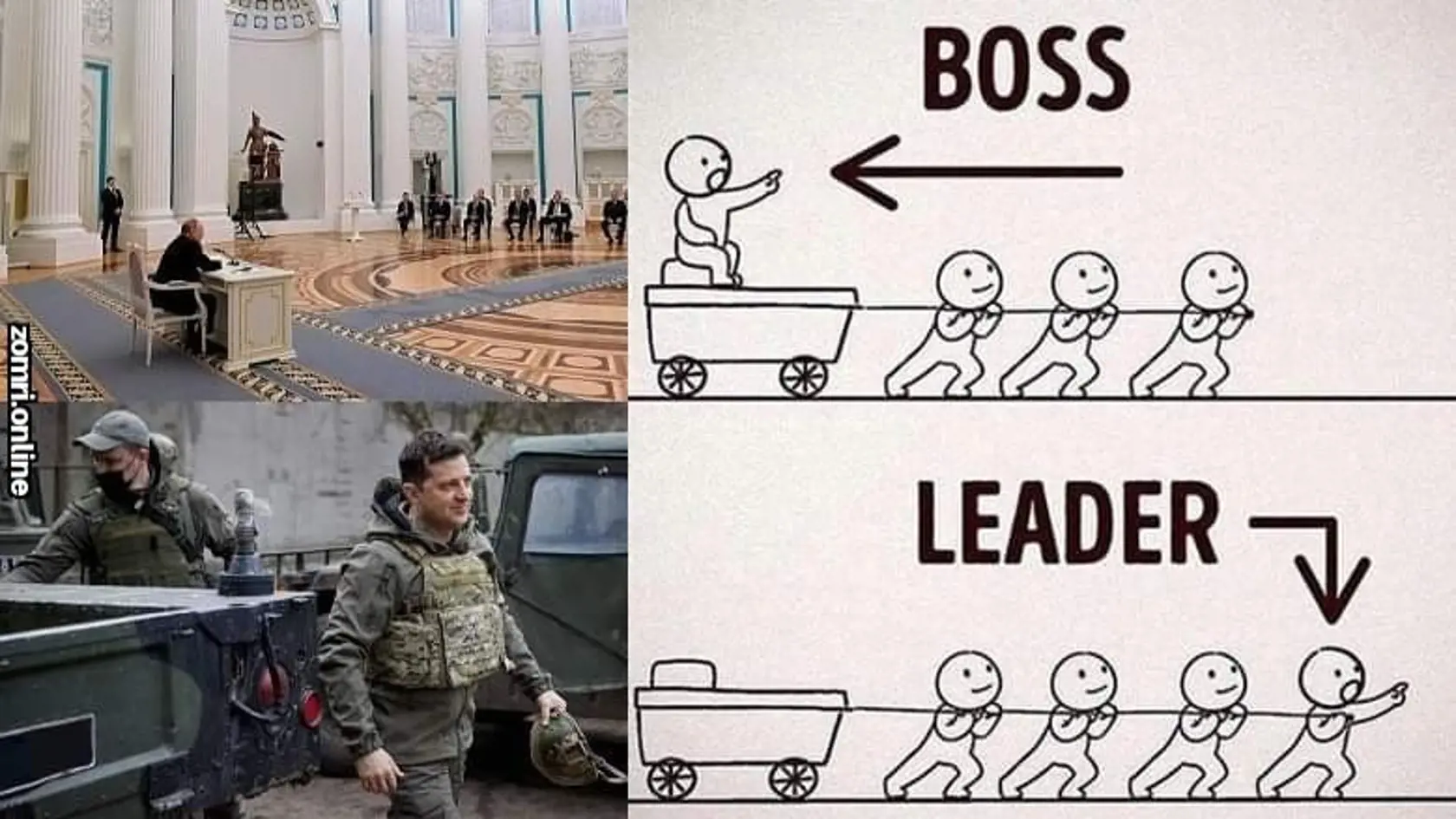 Takýto je vraj rozdiel medzi Vladimirom Putinom a Volodymyrom Zelenskyjm.