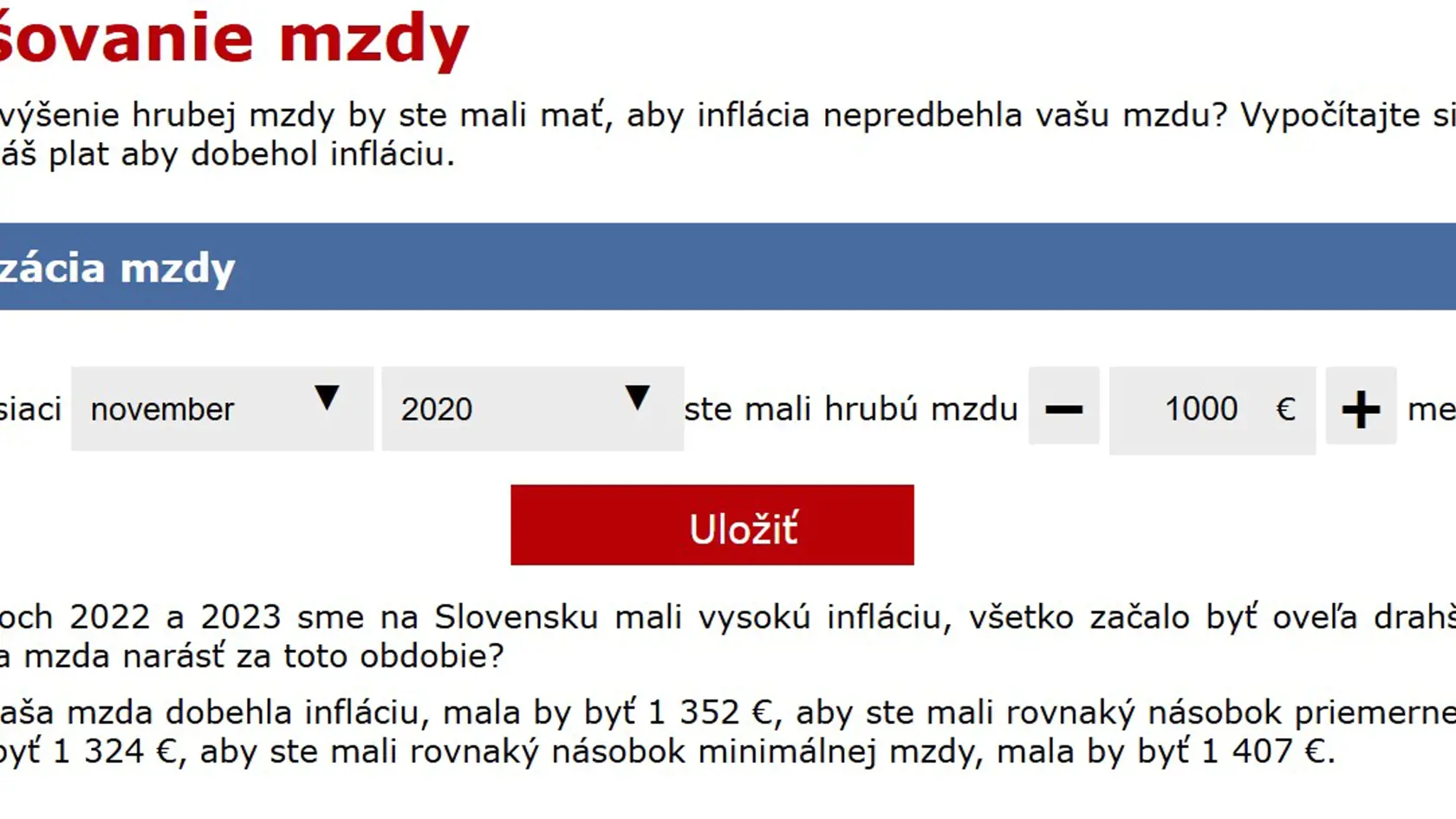 Kalkulačka vám ukáže, aký plat by ste mali mať, aby ste dobehli infláciu.