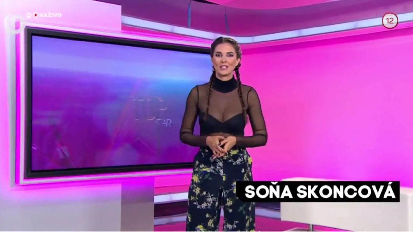 Skoncová mohla rovno moderovať iba v podprsenke.