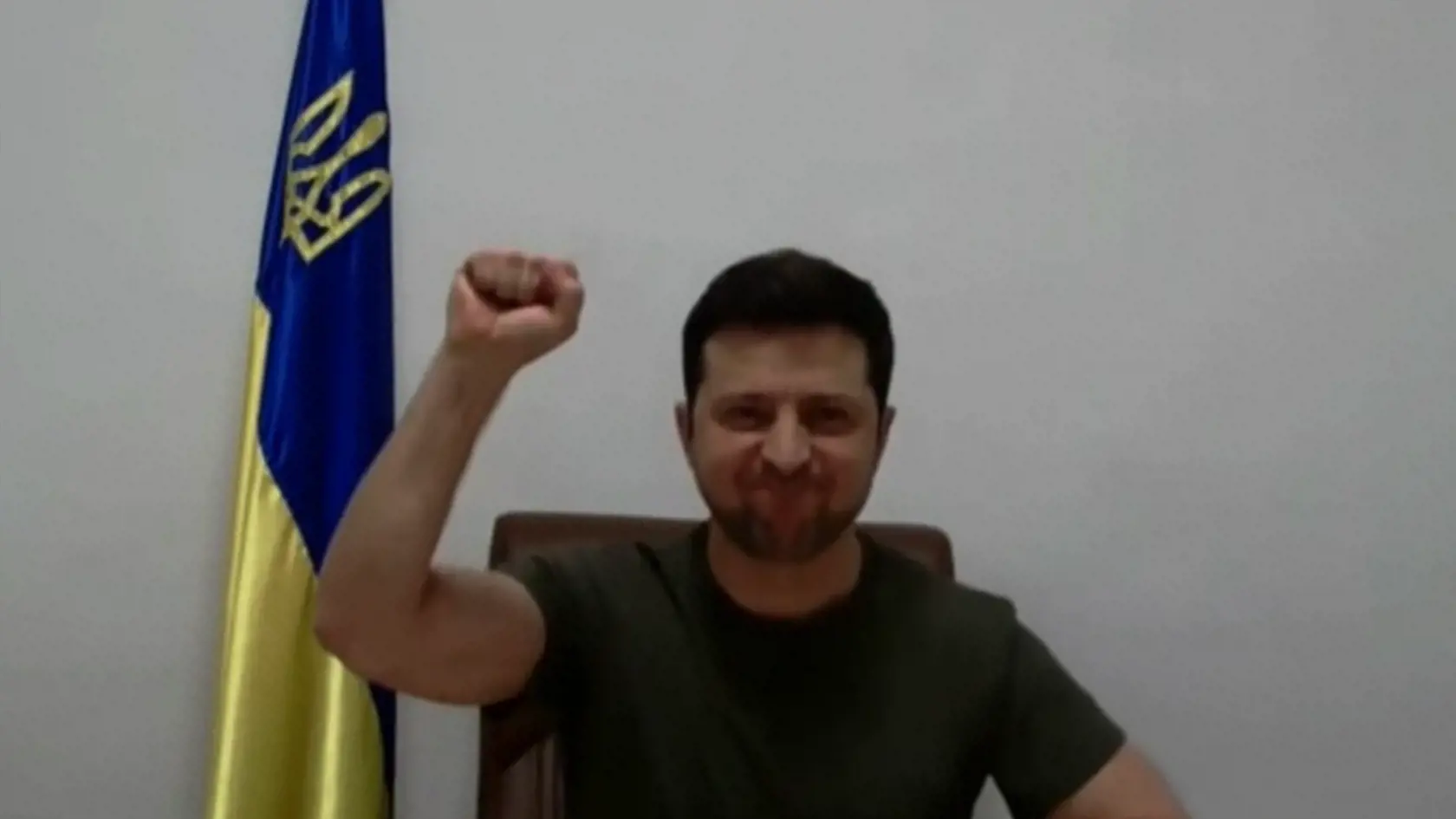 Zelenskyj ukončil svoj príhovor v europarlamente vrúcnym gestom.