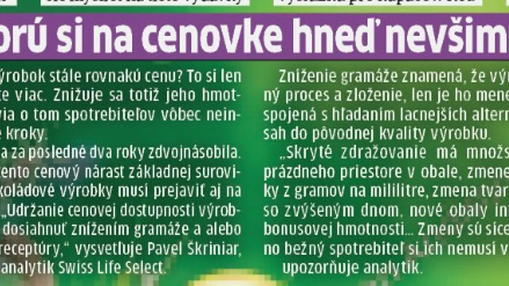 Inflácia, ktorú si nevšimnete.