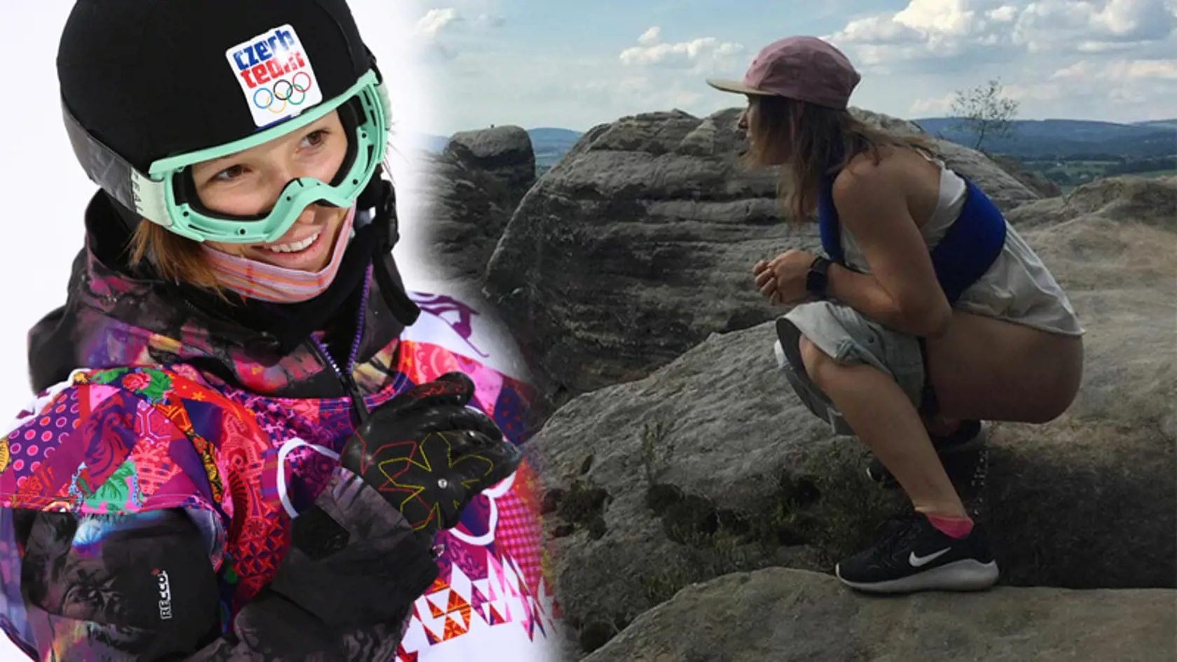 Známy snowboardistka nemá zábrany.
