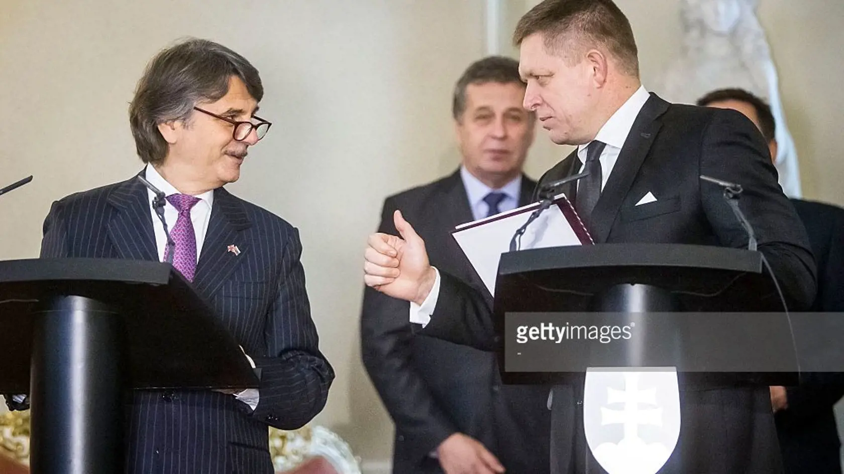 Robert Fico so šéfom spoločnosti Jaguar Land Rover Ralfom Spethom.
