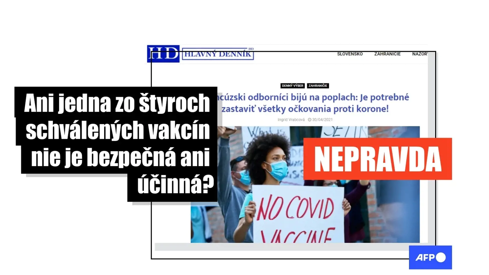 Koncom apríla 2021 sa na niektorých slovenských internetových stránkach objavili články, v ktorých sa uvádzalo, že podľa francúzskeho centra pre hodnotenie liekov CTIAP nie sú vakcíny proti Covid-19 používané vo Francúzsku bezpečné a účinné. Výhrady neprezentoval tím odborníkov z CTIAP, ale na osobnom blogu lekárnik Amine Umlia z nemocnice v meste Cholet. Nemocnica sa od jeho tvrdení dištancovala a jeho tvrdenia odmietli aj oficiálne francúzske inštitúcie. TASR na dezinformácie upozorňuje v spol