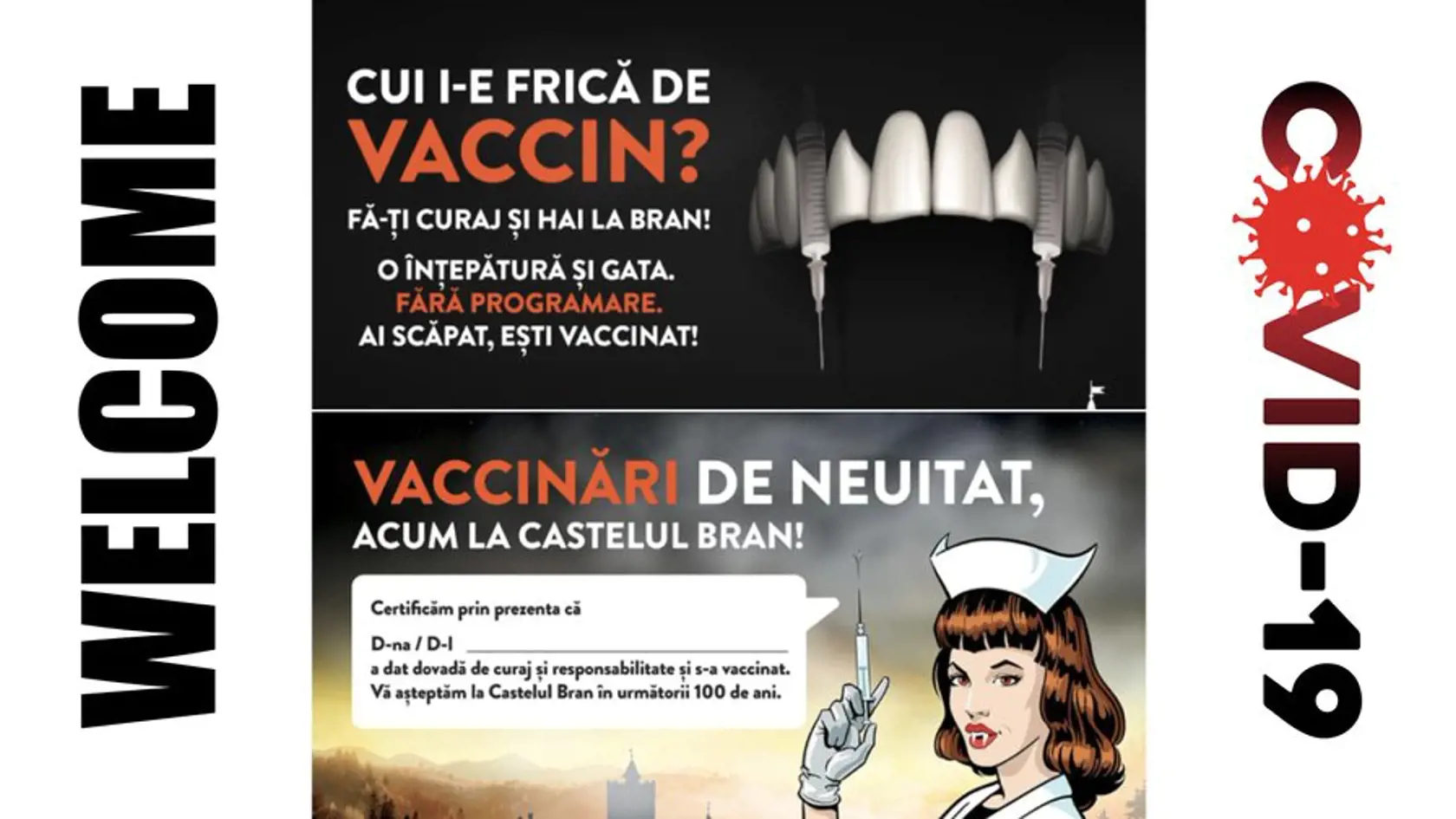 Chceme ľuďom ponúknuť odlišný spôsob, ako si dať vpichnúť vakcínu," povedal marketingový riaditeľ hradu Alexandru Priscu.