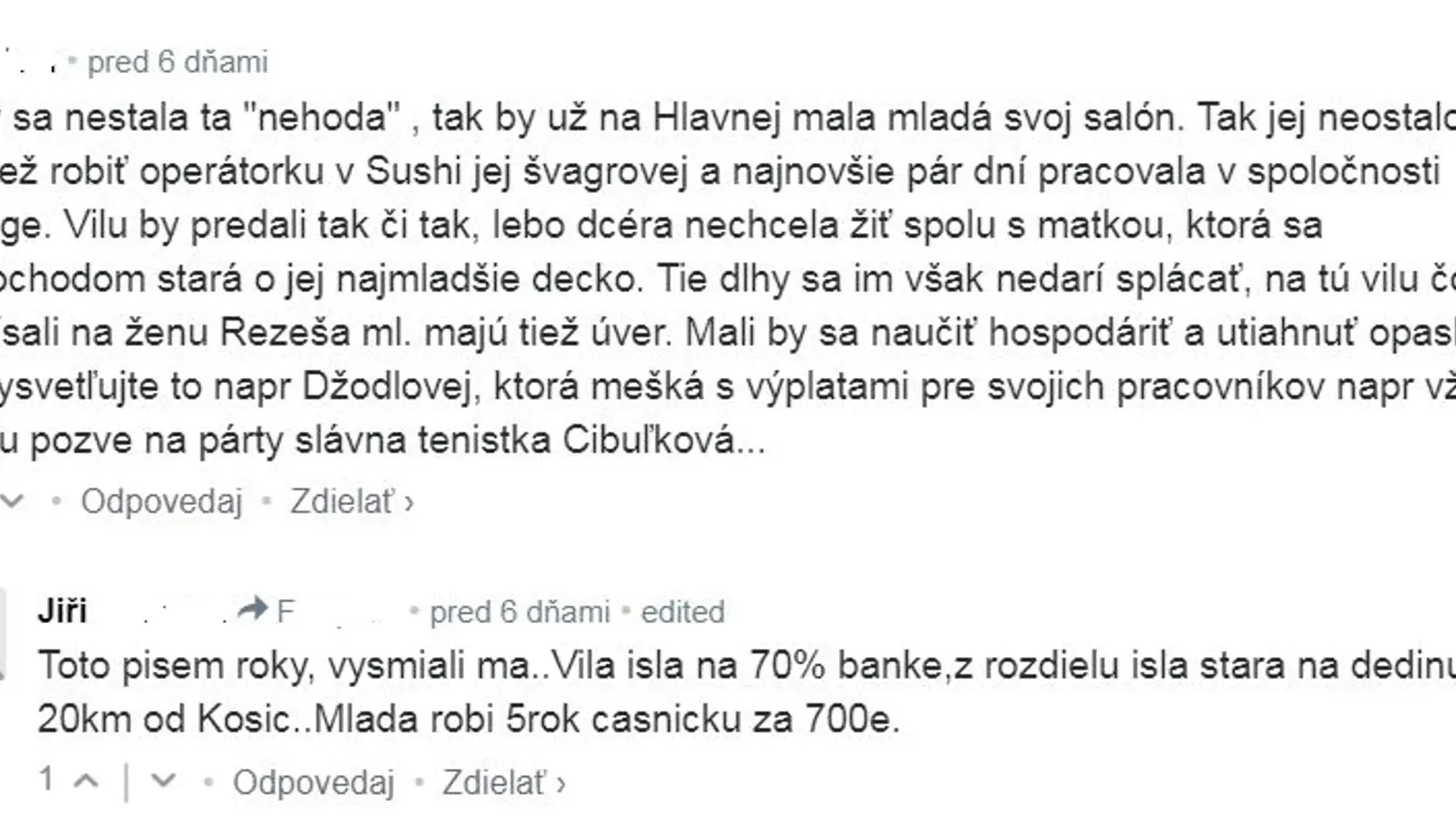 Vyjadrenie komentujúceho k Varholíkovej svedčí o tom, že autor komentu Evu ml. pozná osobnejšie.