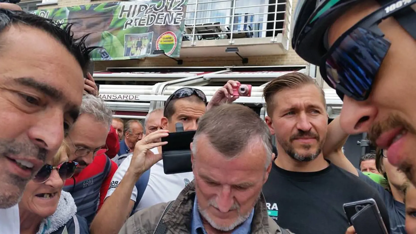 Steven Buyse (vľavoň pri stretnutí s Petrom Saganom.