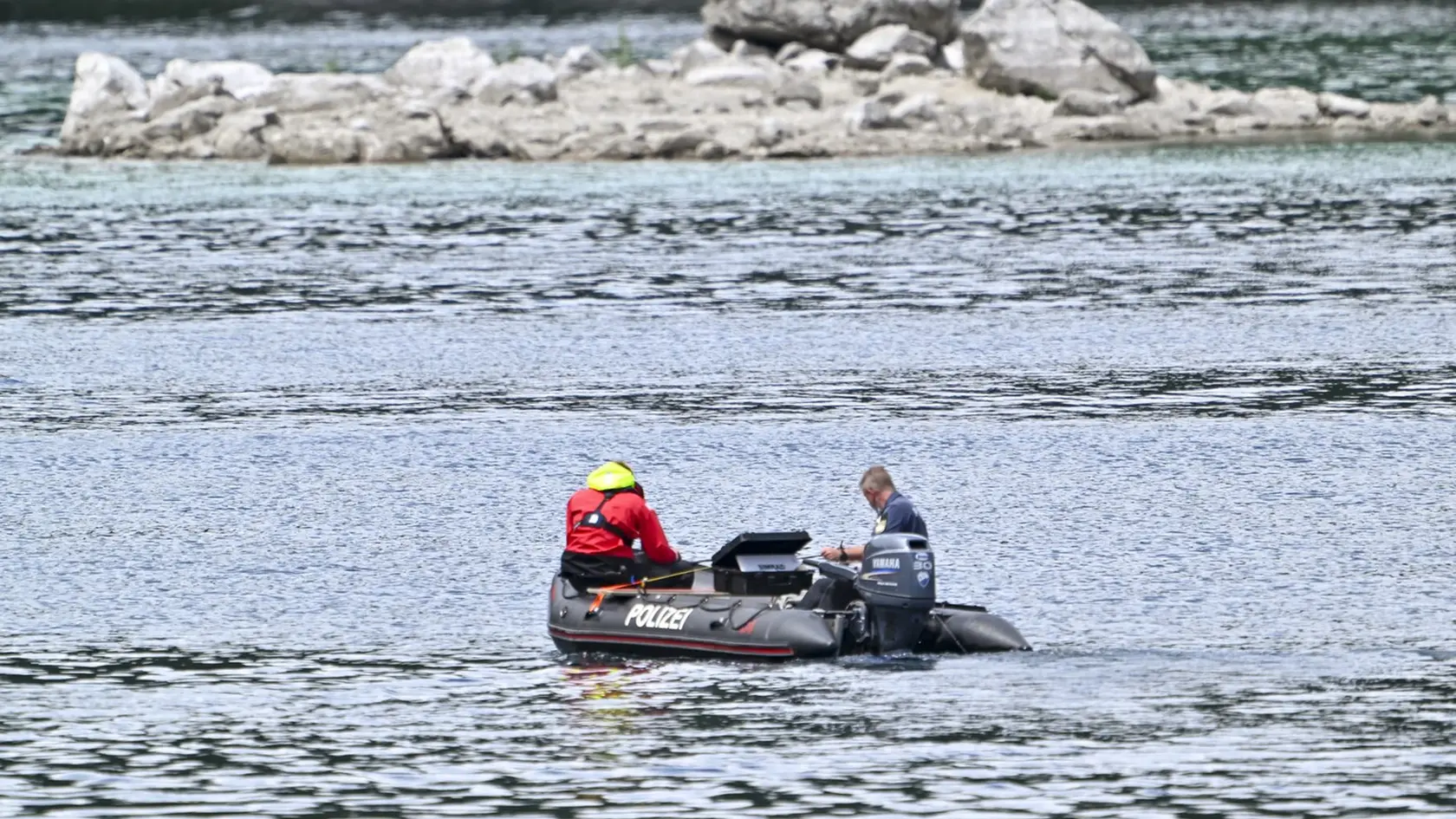 Prehľadávanie jazera Eibsee v spolkovej krajine Bavorsko.