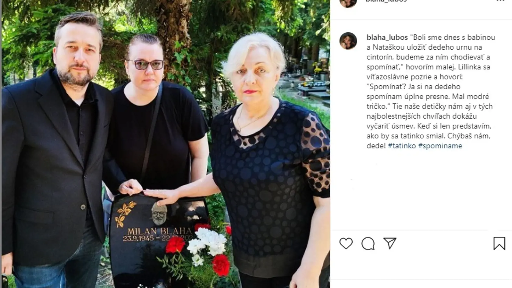 Poslanec Ľuboš Blaha (41) zverejnil dojímavý príspevok, v ktorom spomenul svojho zosnulého otca Milana