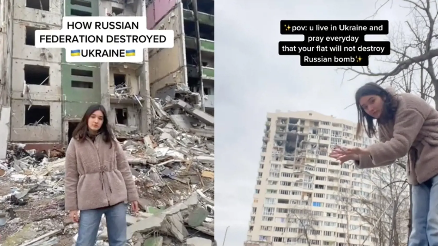 Valeria s rodinou však zo svojej vlasti neušla a posledné dni žije v podzemnom protibombovom kryte v meste  Chernihiv, ktoré sa po bombardovaní zmenilo na nepoznanie. Na svojom účte na sociálnej sieti Tiktok sa rozhodla svetu ukázať, ako vyzerá jej bežný deň a život v podzemí, kde sa ukrýva spolu so svojou rodinou.