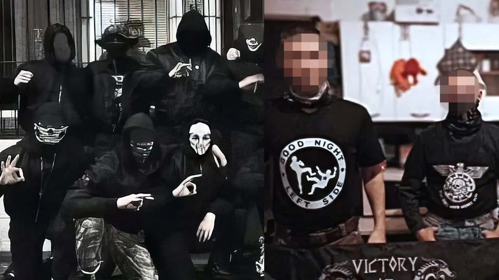 Maskovaní neonacisti vyčíňajú v Bratislave.