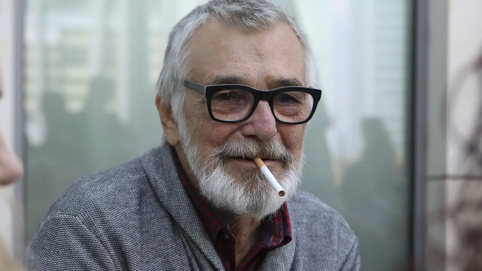Tlacova beseda k premiere ceskeho filmu Teorie tigra
Na obr.: hlavny predstavitel Jiri Bartoska