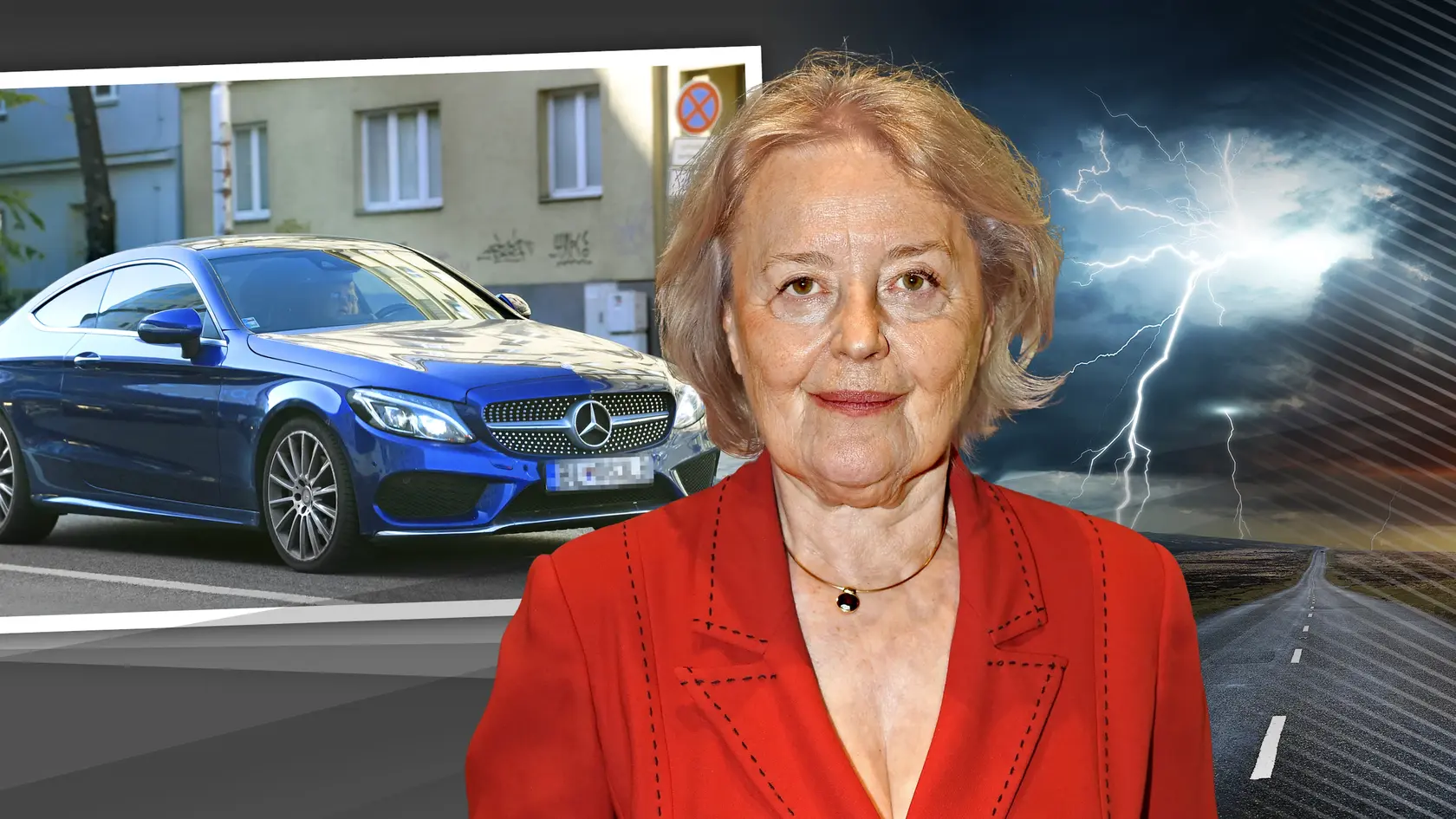 Nehoda v silnej búrke ďaleko od domova ju vystrašila.