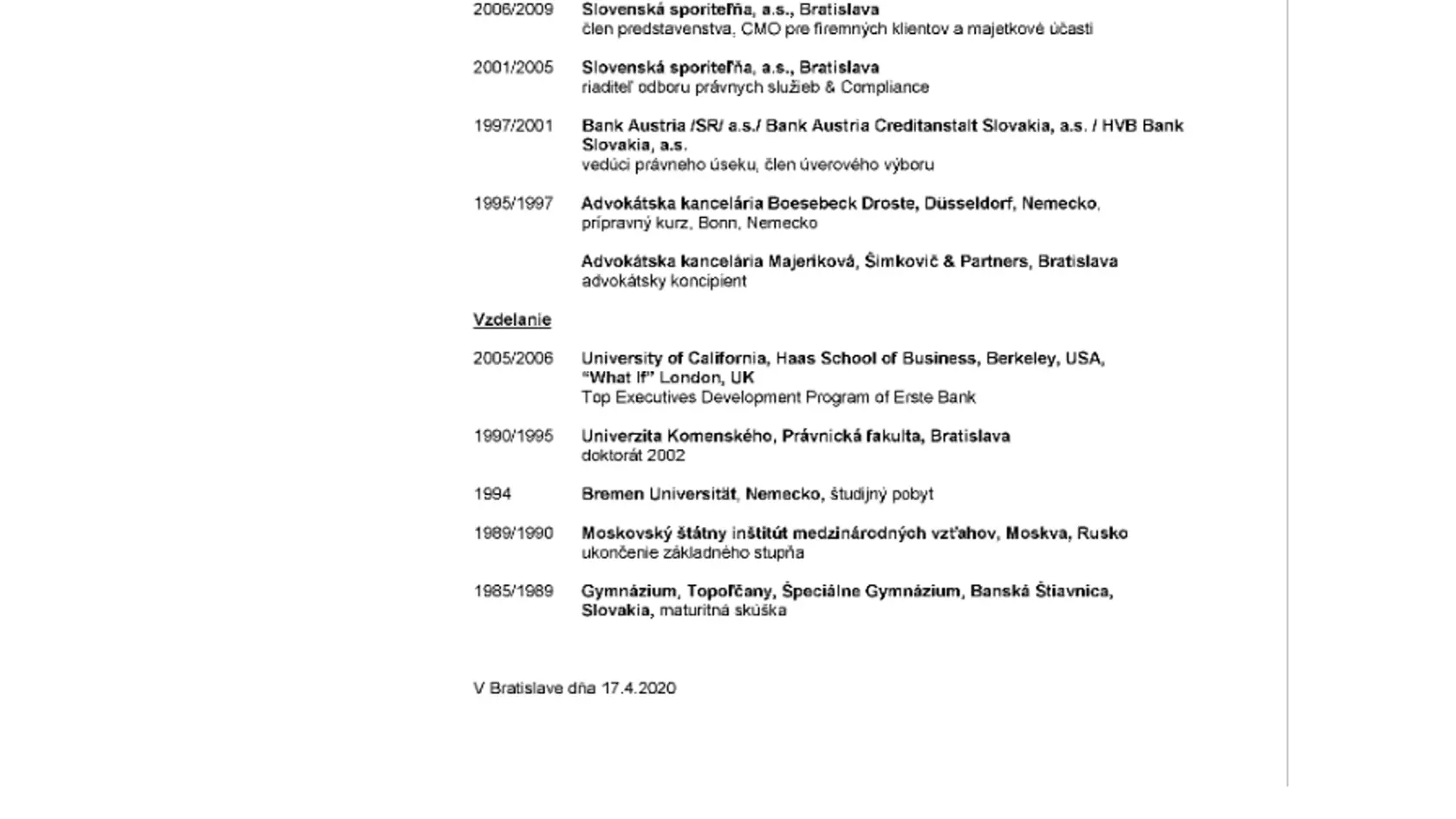 Životopis Samuela Vlčana zverejnený na stránkach Slovenskej poľnohospodárskej a potravinárskej komory (časť 2/2).