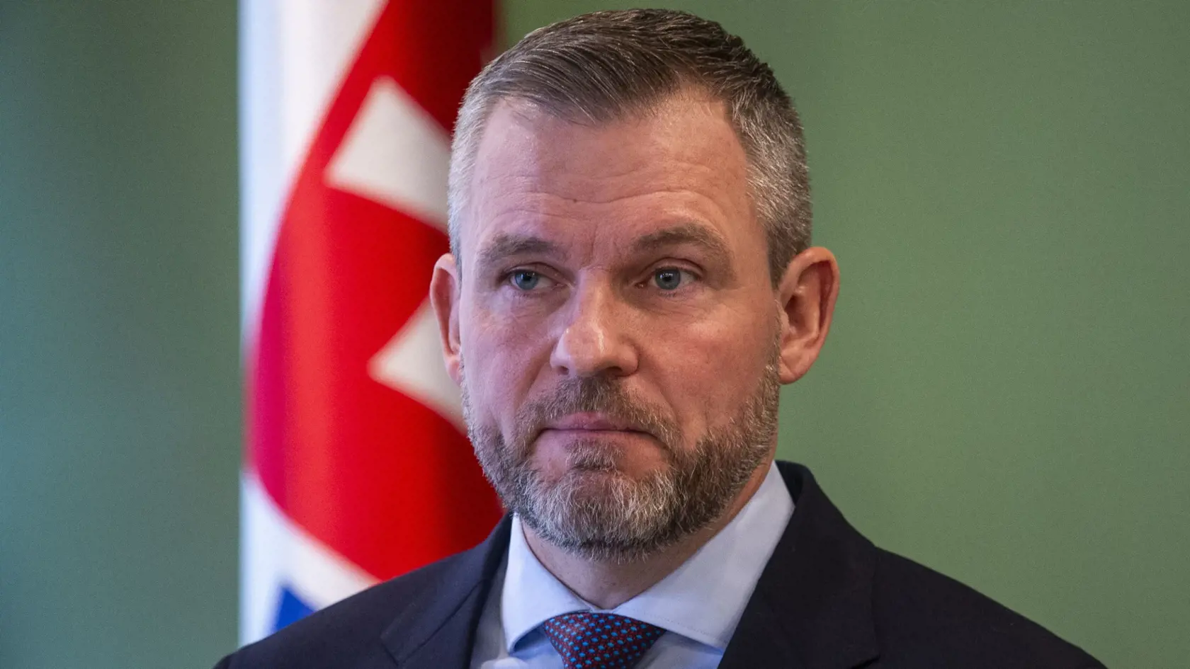 Na snímke predseda Národnej rady SR Peter Pellegrini počas tlačovej konferencie k prezidentským voľbám 8. januára 2024 v Bratislave.