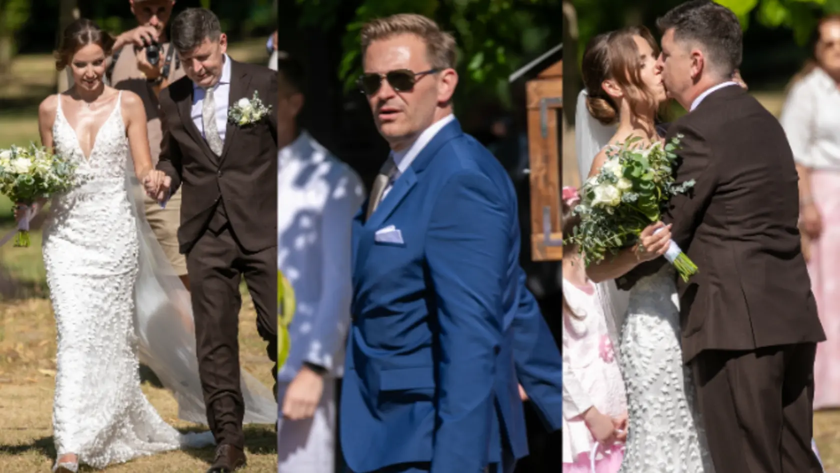 Už sú svoji! Andrej Bičan sa tretíkrát oženil v areáli kaštieľa v Palárikove. Symbolicky ich oddával Martin Nikodým. 