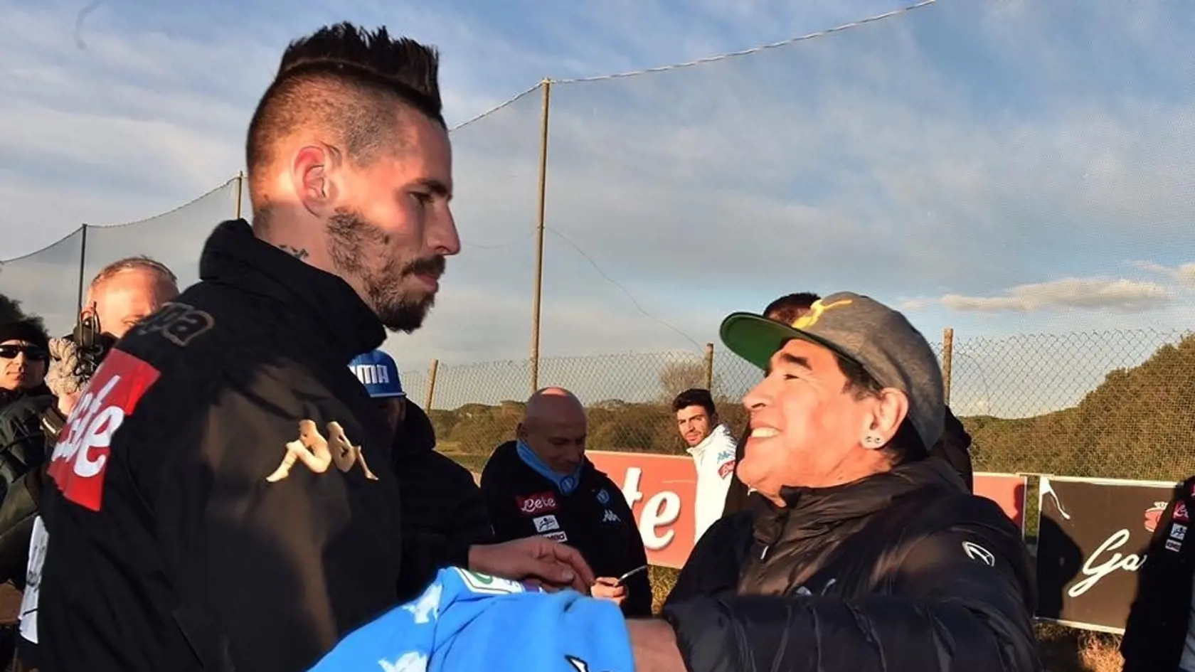  Hamšík sa stretol s Maradonom v tréningovom kempe Neapola.