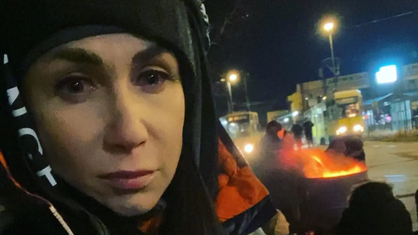 Redaktorka Kristína Kövešová na Ukrajine.