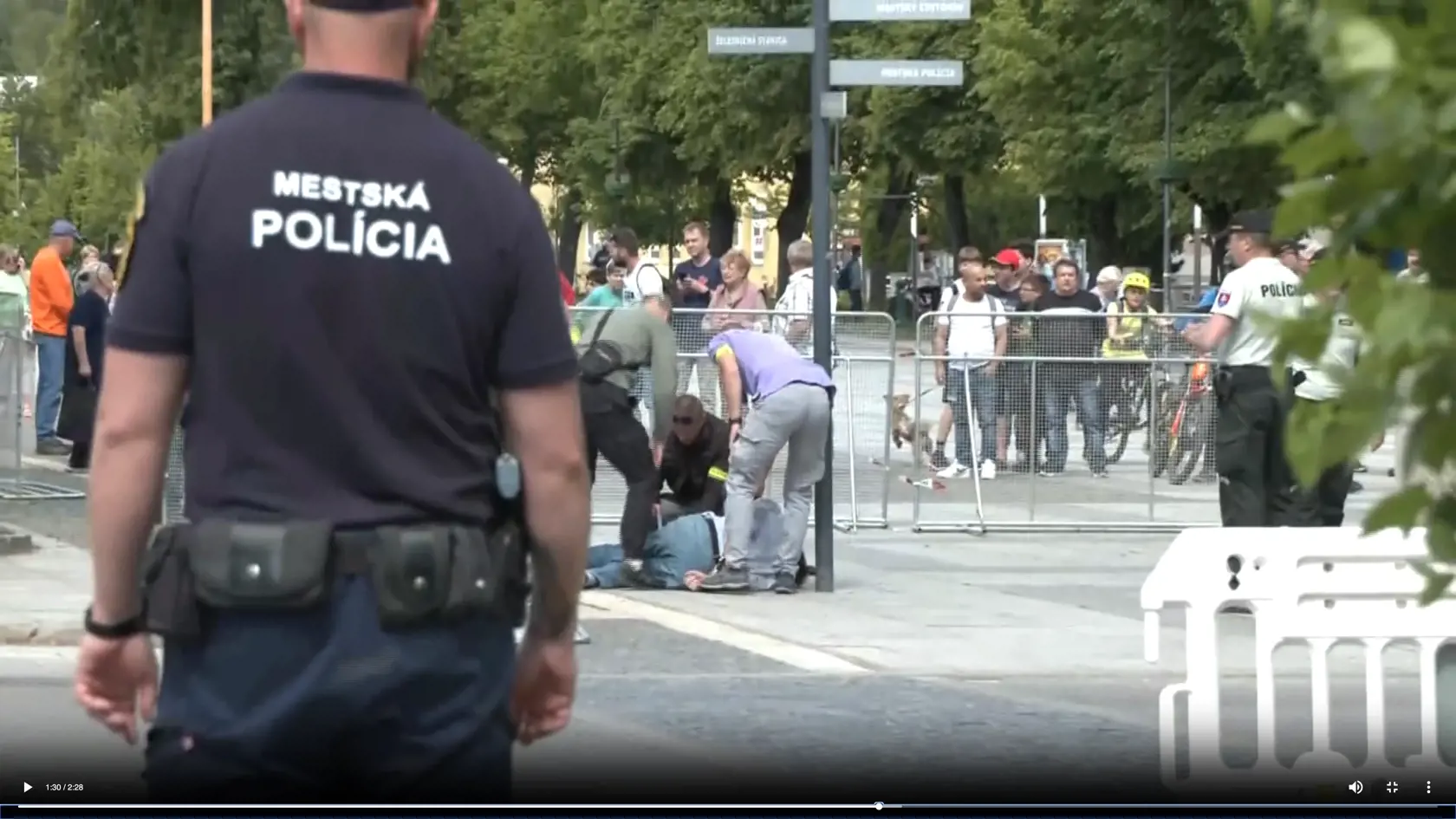 Po zásahu zostal údajný strelec ležať na zemi.  Fica v stredu po výjazdovom rokovaní vlády v Handlovej postrelili. Na mieste padlo niekoľko výstrelov, útočníka zadržali. Priestor pred Domom kultúry v Handlovej, kde sa zasadnutie vlády konalo, evakuovali.