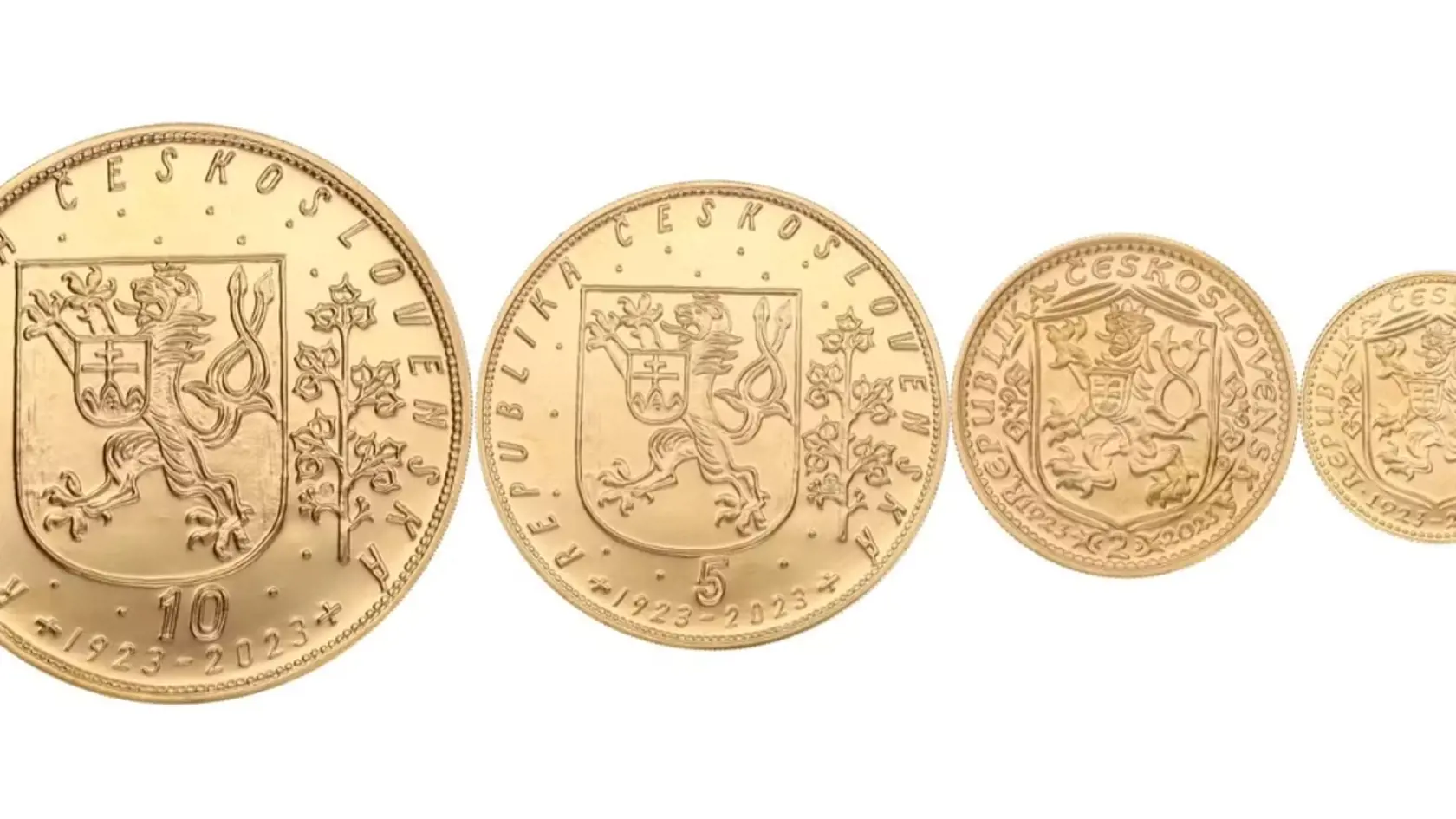 Svätováclavské dukáty, vydražené za 33 594,12€.