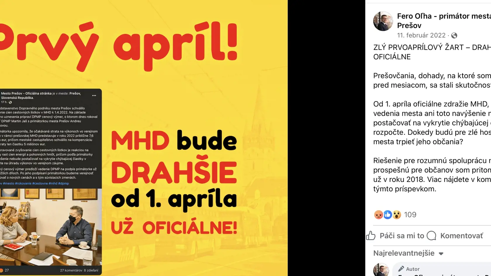 Takto lákal svojich voličov počas predvolebnej kampane František Oľha ako kandidát na primátora mesta Prešova. Zrejme aj to prispelo k jeho víťazstvu.