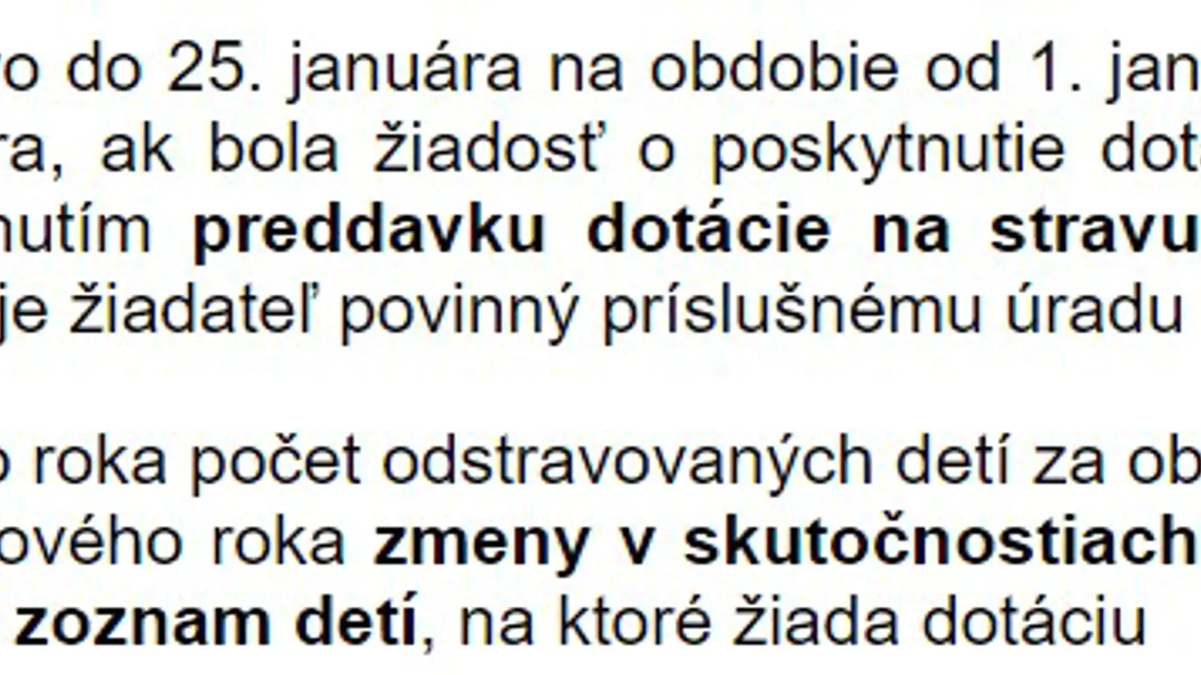 Aká je suma obeda zadarmo?