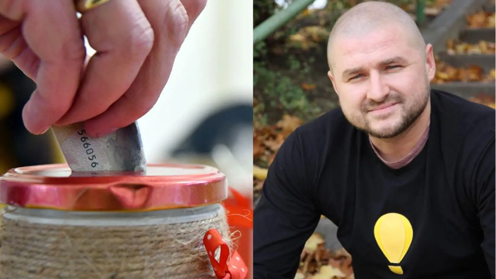 Na kombosnímke vpravo Čestmír Horký šéf Nadačného fondu pomoci a zakladateľ projektu znesnáze21.