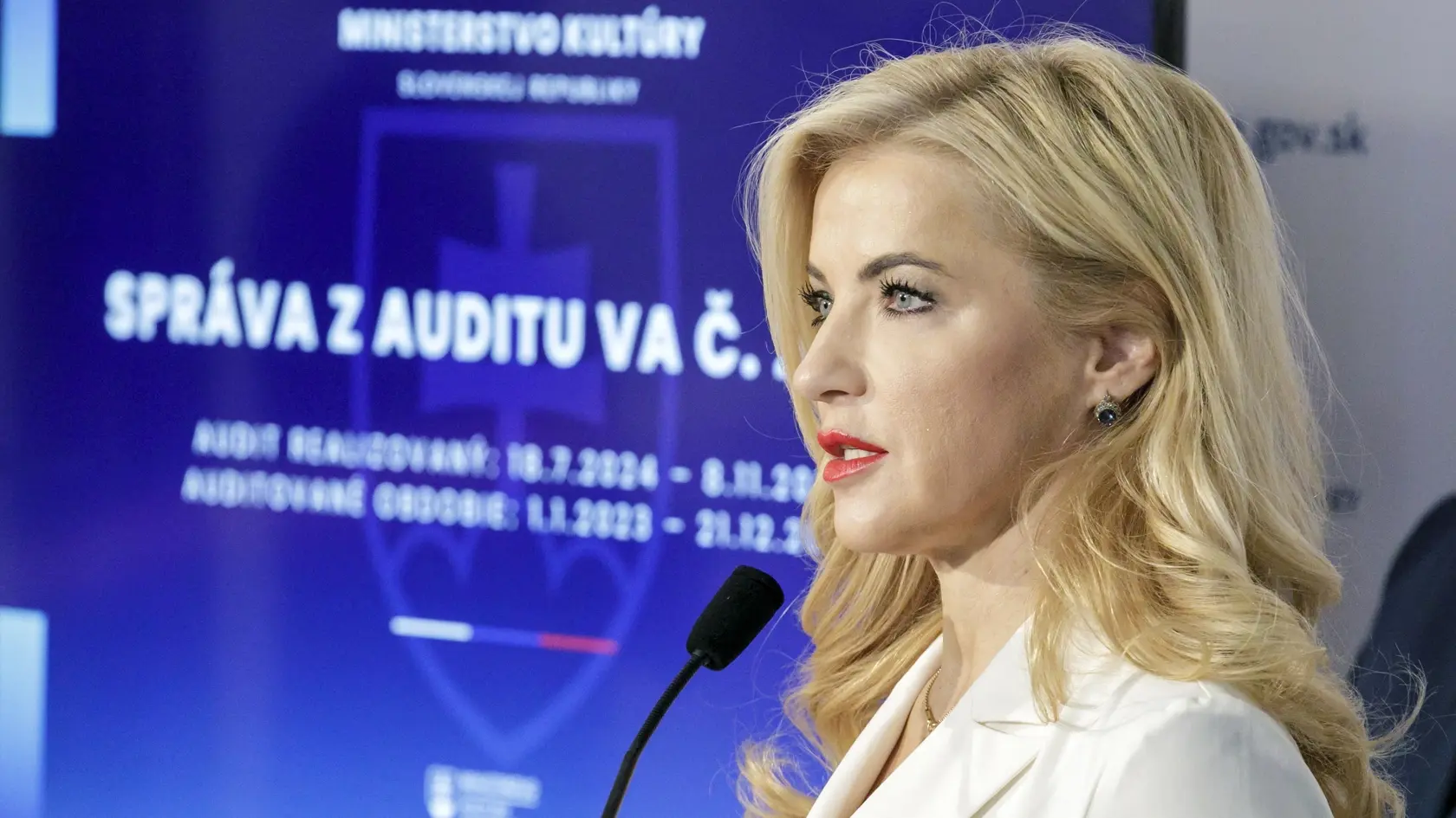 Na snímke ministerka kultúry SR Martina Šimkovičová (nominantka SNS).