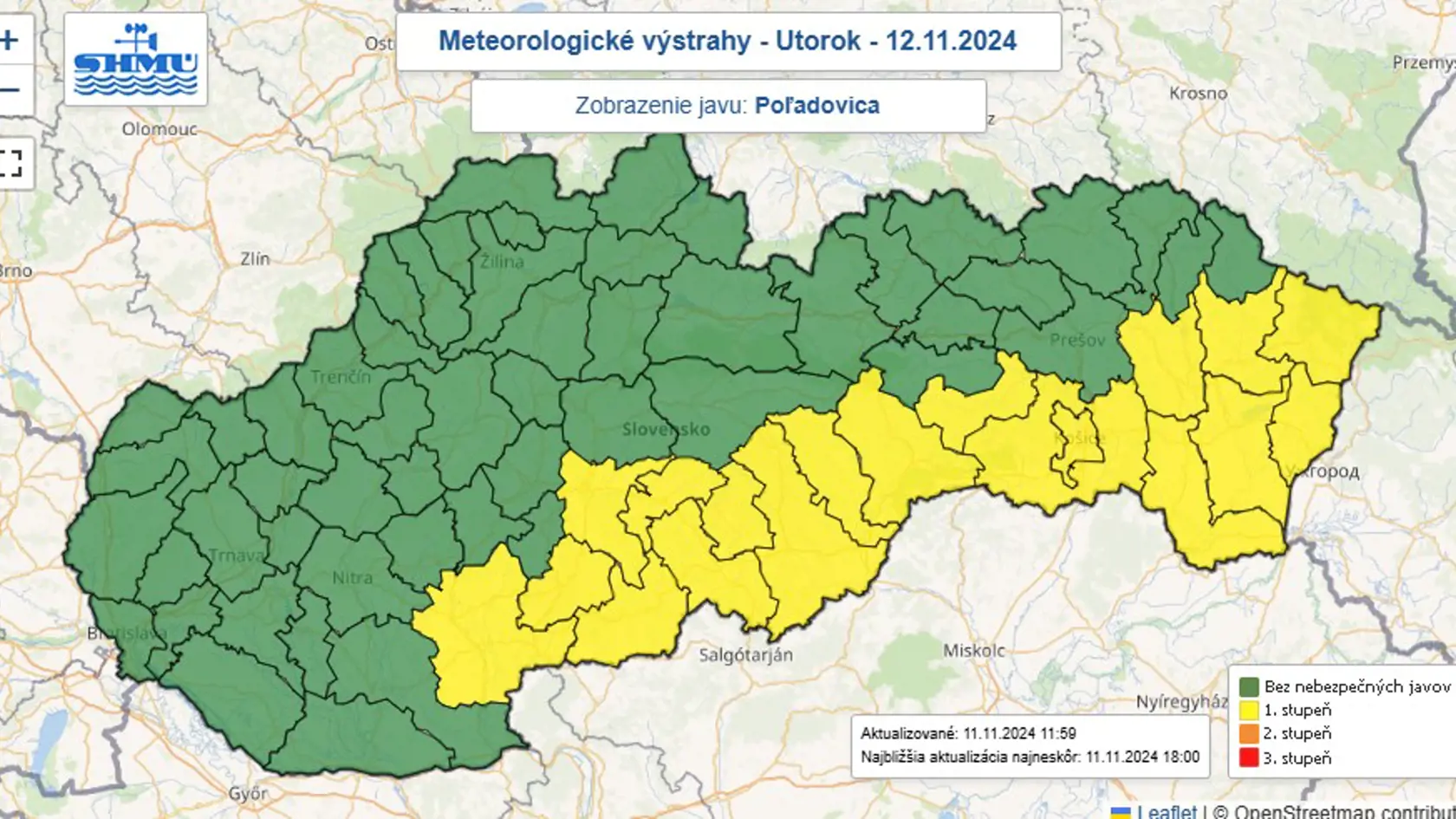 Pred poľadovicou varujú najmä na juhovýchode. 