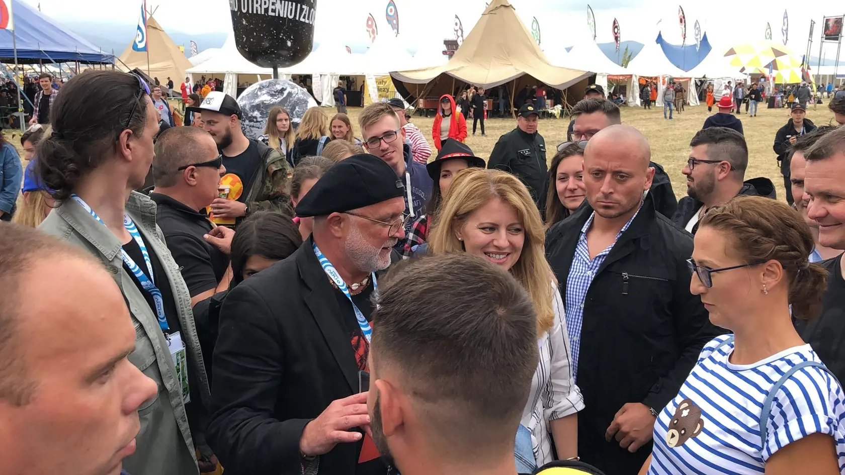 Prezidentka Zuzana Čaputová na festivale Pohoda.